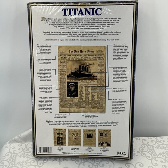 The New York Times Titanic Jigsaw Puzzle 1000 Pieces Collectors Series - Picture 2 of 2